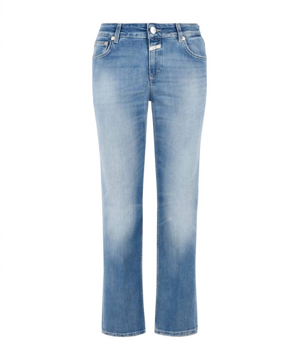 NEW CLOSED women's junna straight-leg jeans in mid blue